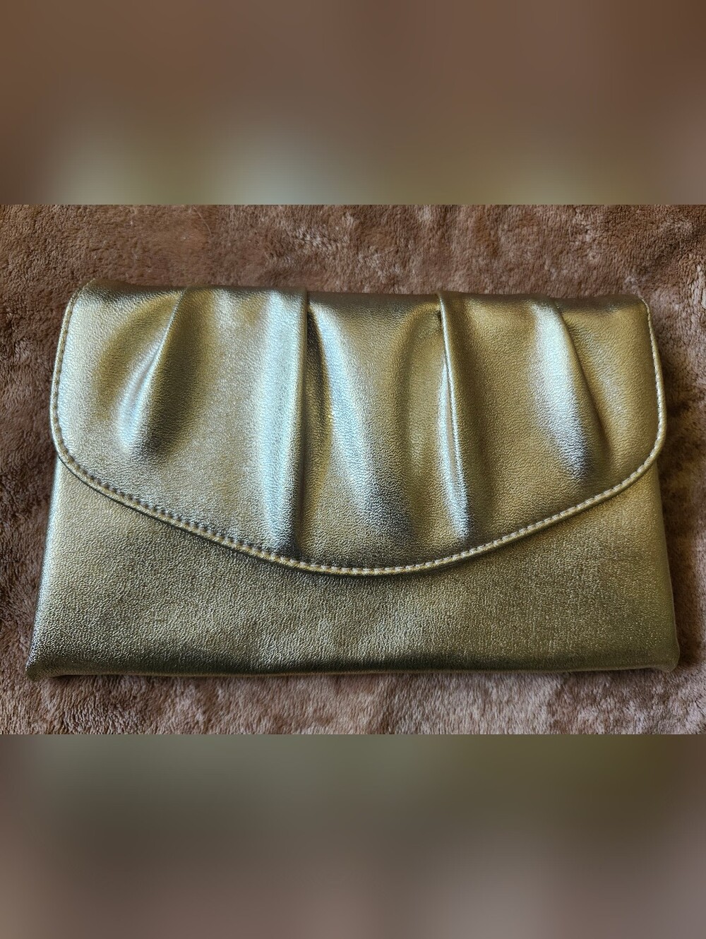 Vintage Metallic Gold Women’s Clutch Bag